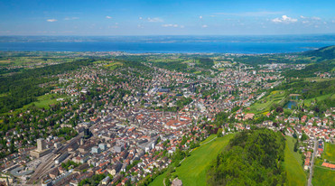 St. Gall from above close to Lake Constance